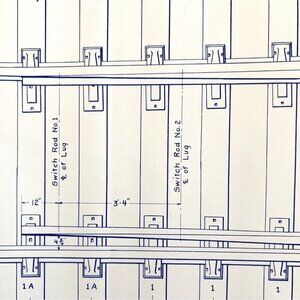 1941 Railroad Bangor Aroostook Split Switch Track Laying Blueprint F7 DWDD15